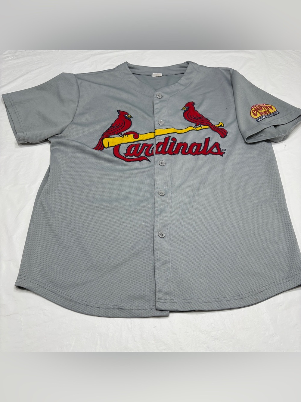 MLB St Louis Cardinals Gray Blank Jersey Men’s XL Promo